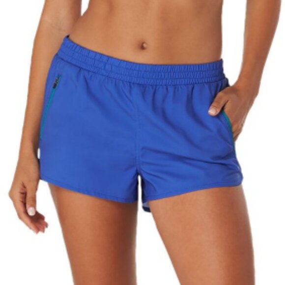 NWOT Speedo Women's Colorblock Swim Shorts - Blue, Sz Lg - Picture 1 of 8